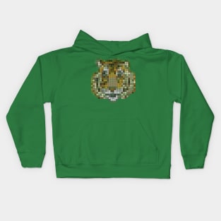 Tiger Face Dots Kids Hoodie